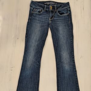 American Eagle flare jeans, size 0 long